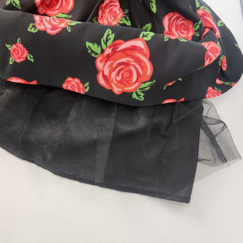 Forever 21 Red Rose Skirt with Tulle Size 31 - Picture 6 of 8
